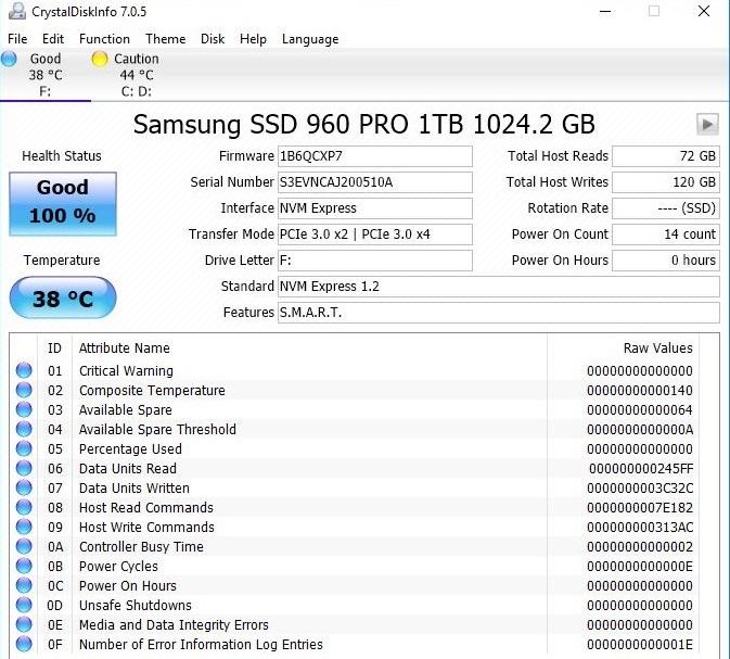 SAMSUNG 960 PRO M.2 1TB