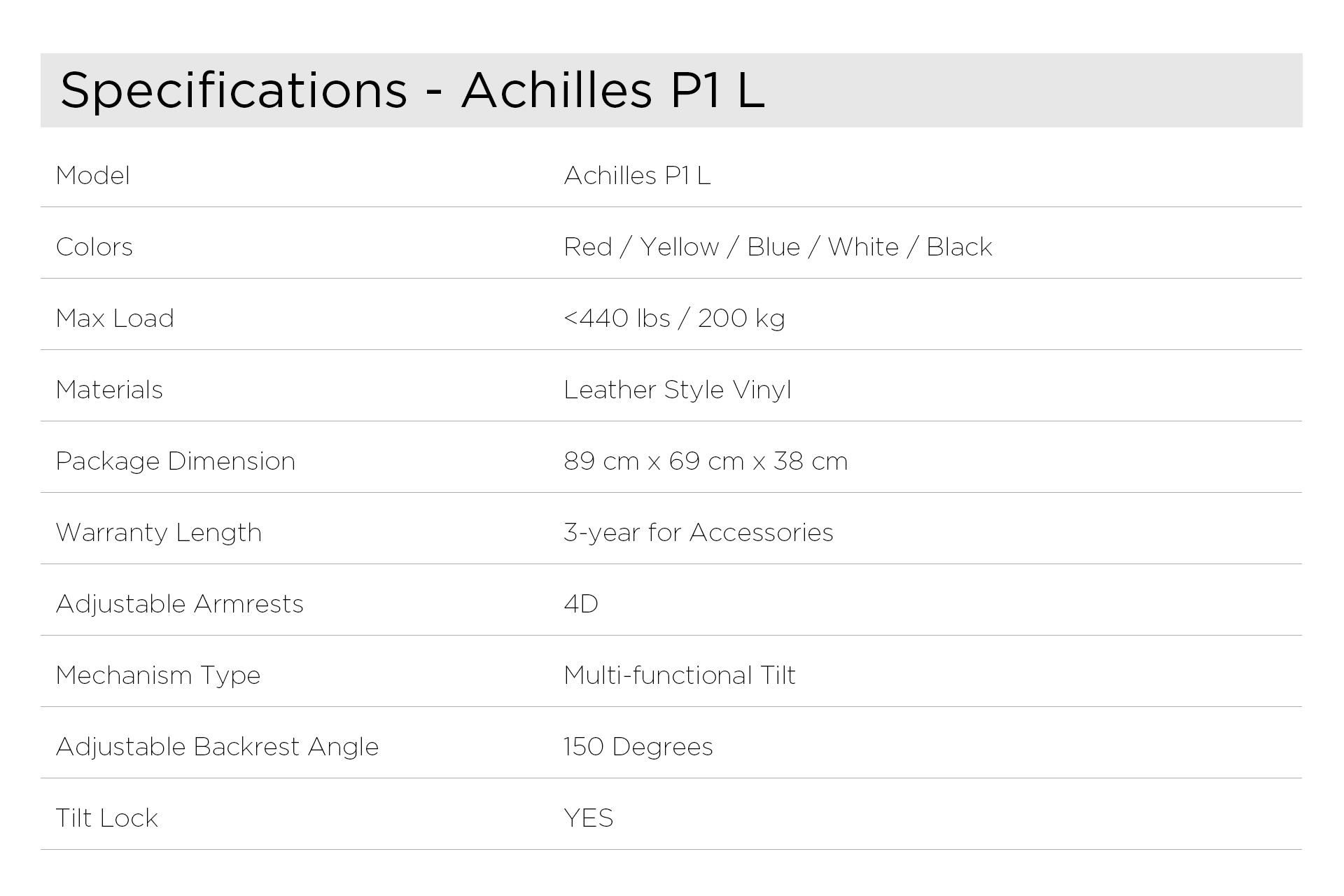 GHẾ GAMDIAS ACHILLES P1-L